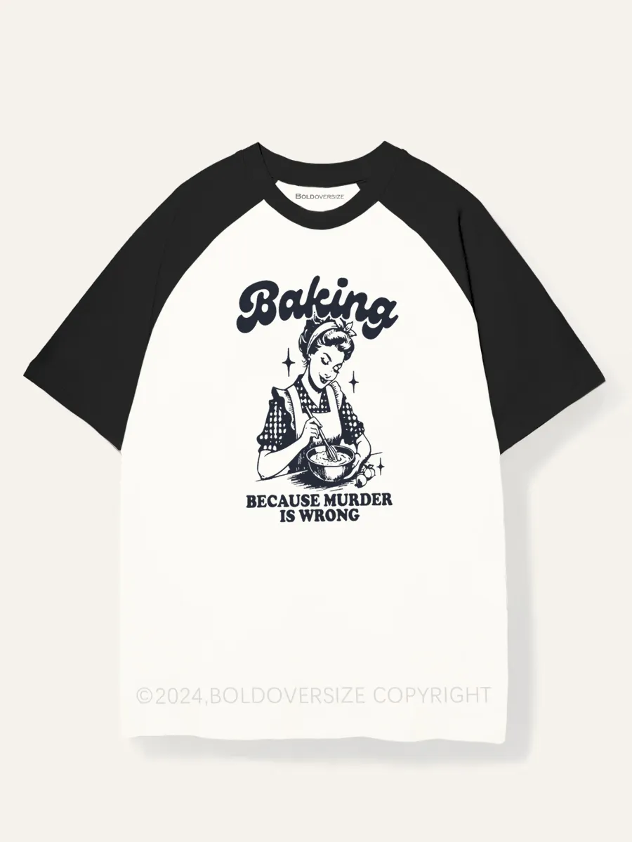 Vintage Baking Raglan Short Sleeve T-Shirt