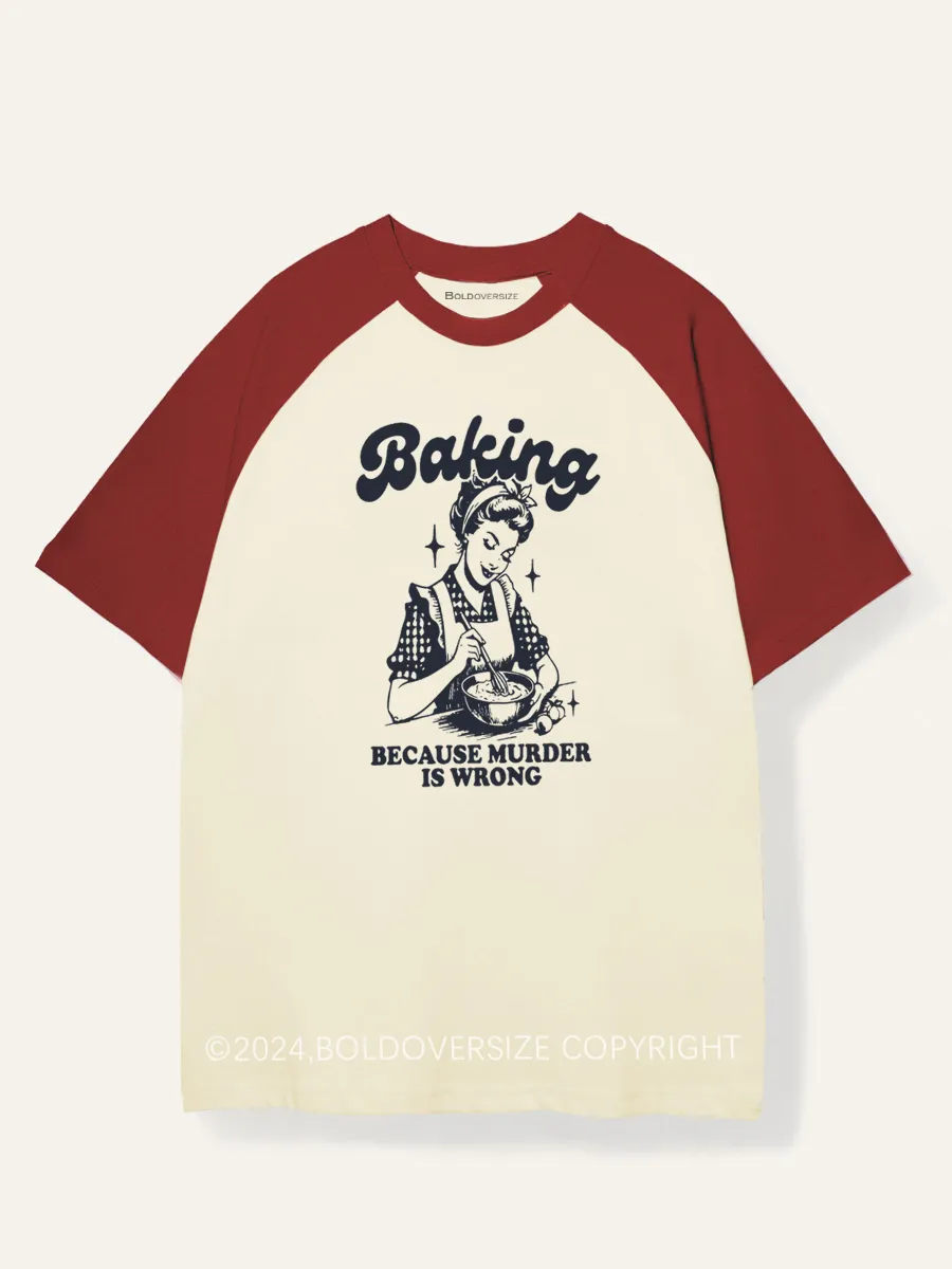 Vintage Baking Raglan Short Sleeve T-Shirt