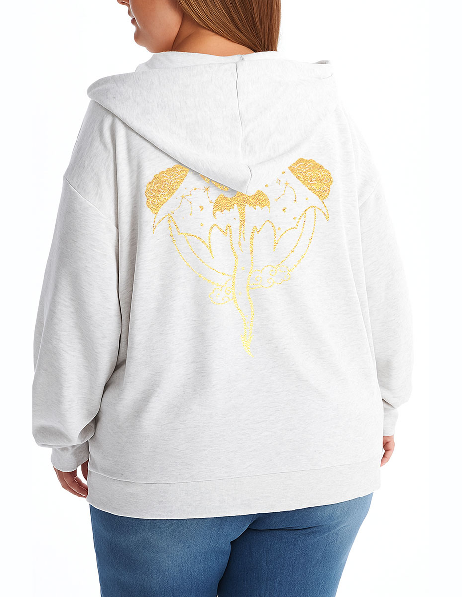 Celestial Tairn And Andarna Book Zip Hoodie