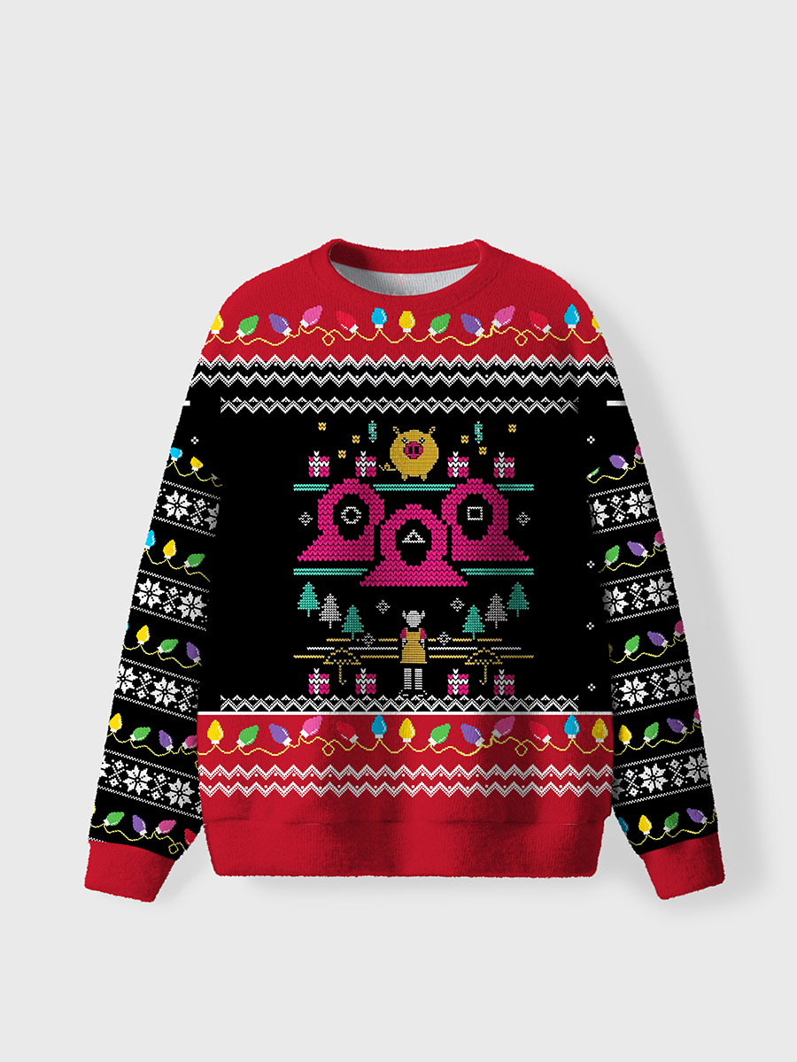 Vintage Christmas Game Ugly Sweater