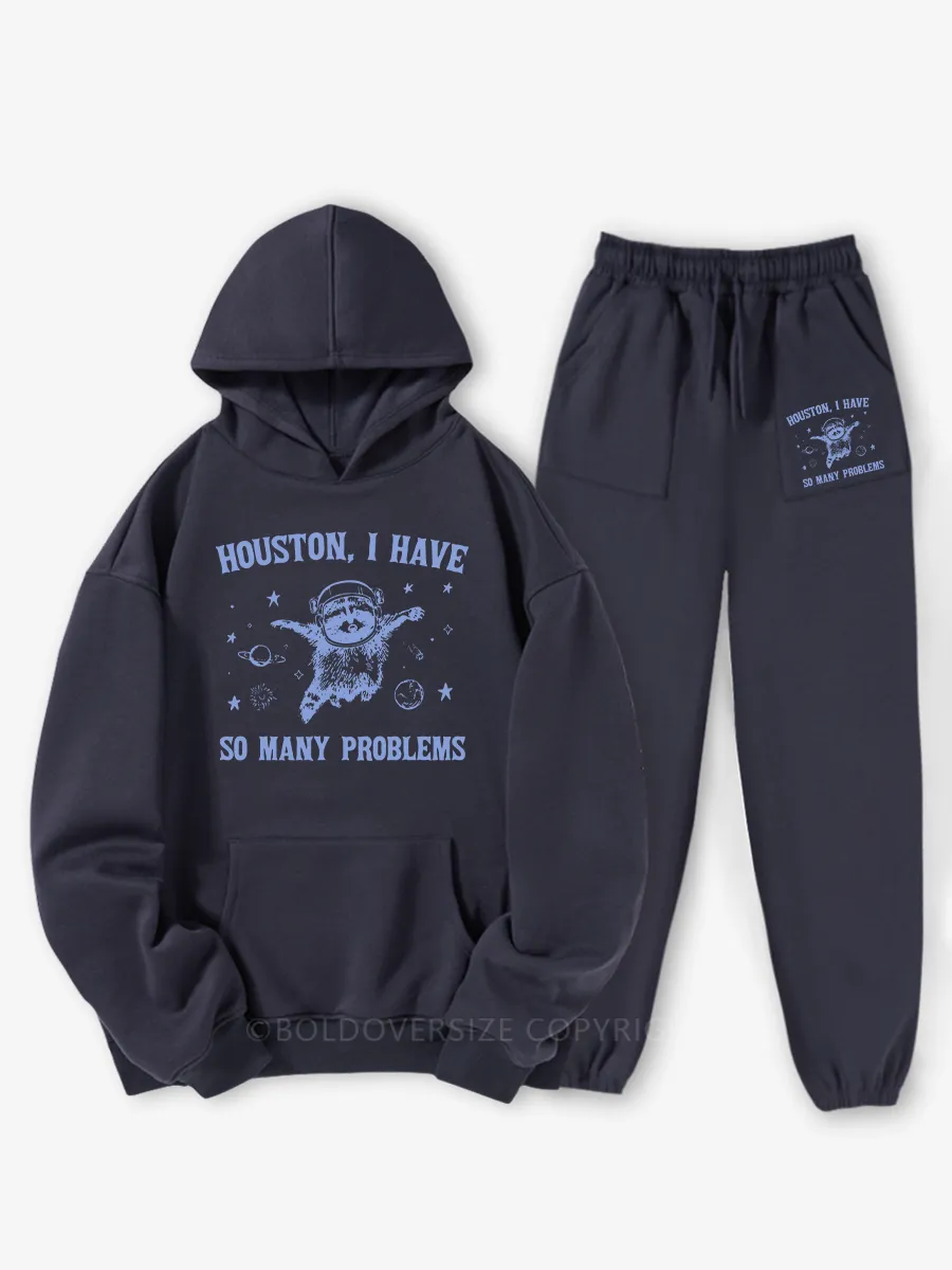 Vintage Raccoon Meme Fleece Hoodie Suit
