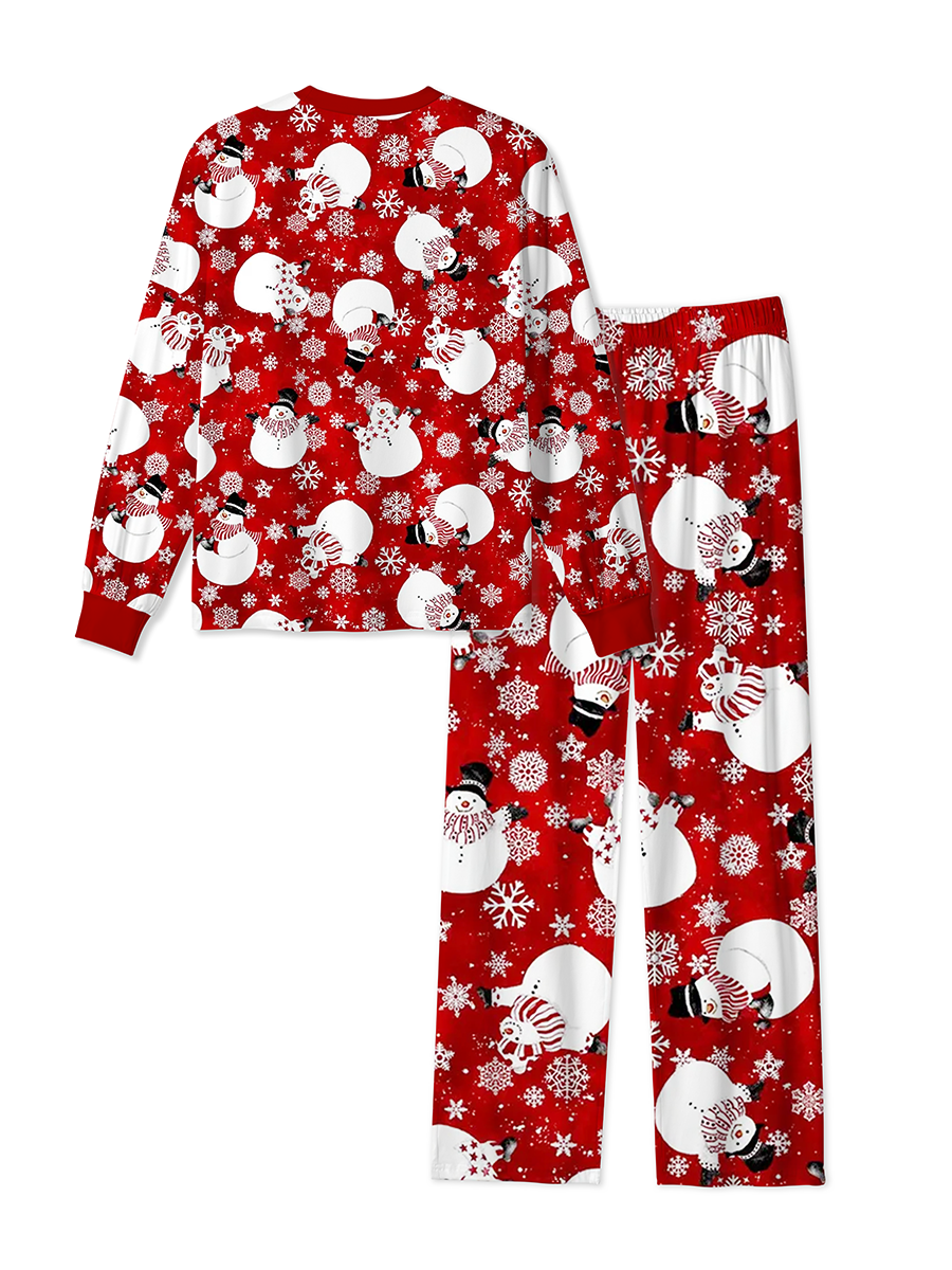 Vintage Snowmen With Scarves And Hats Pajamas