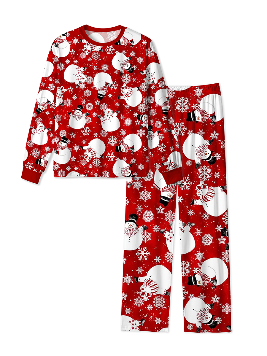 Vintage Snowmen With Scarves And Hats Pajamas