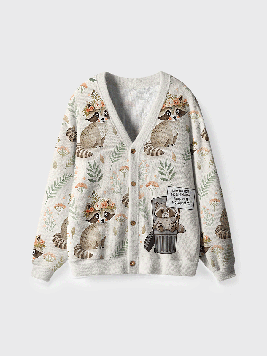 Vintage Life's Too Short Not To Climb Into Things You're Not Supposed To Cardigan Sweaters