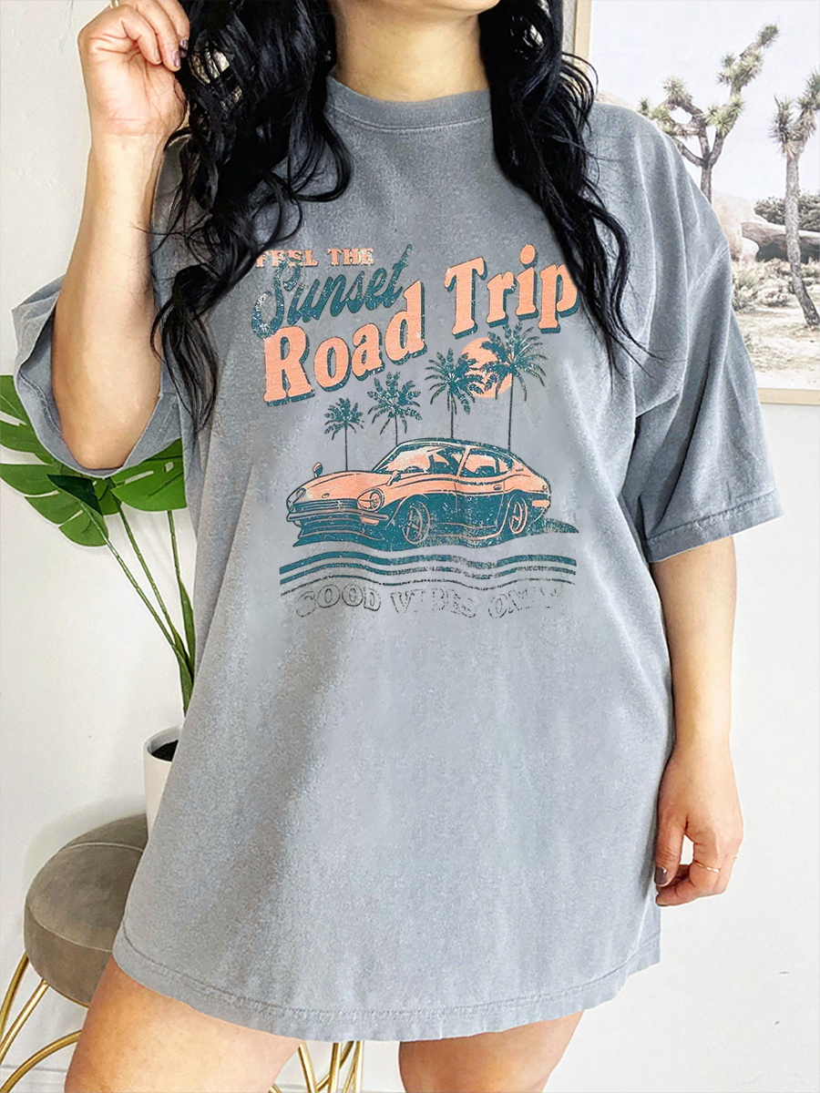 Vintage Sunset Road Trip T-Shirt