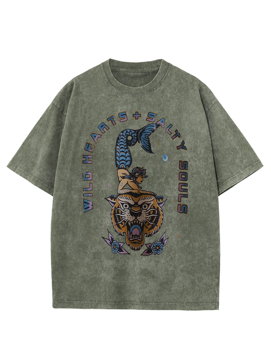Vintage Wild Hearts Salty Souls Washed T-Shirt