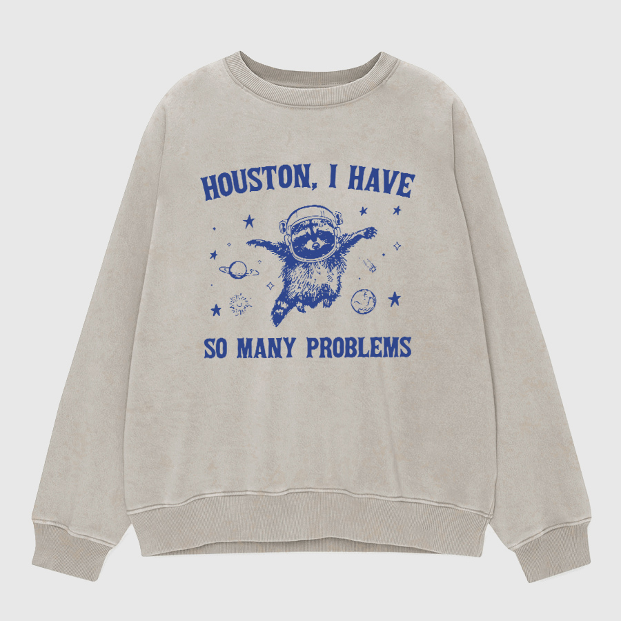 Vintage Raccoon Meme Washed Sweatshirts