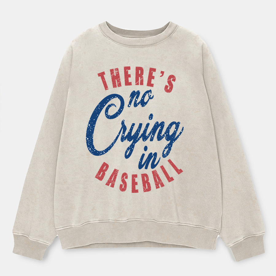 Vintage No Crying Washed Sweatshirt