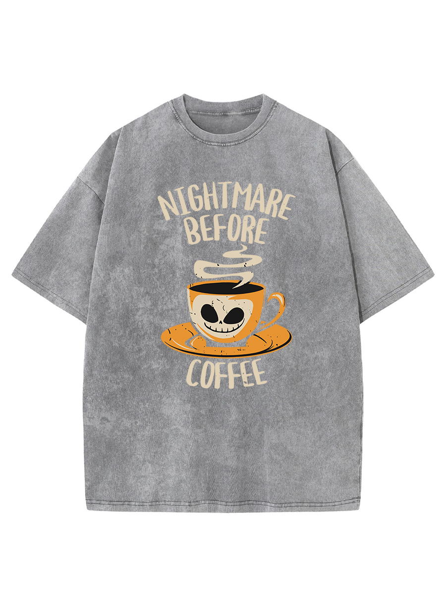 Vintage Nigntmare Before Coffee Washed T-Shirt