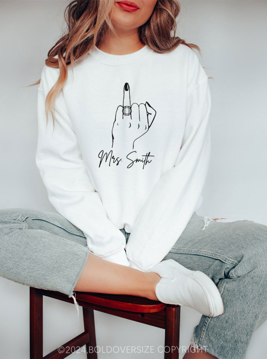 Vintage Bride Mrs. Last Name Sweatshirt