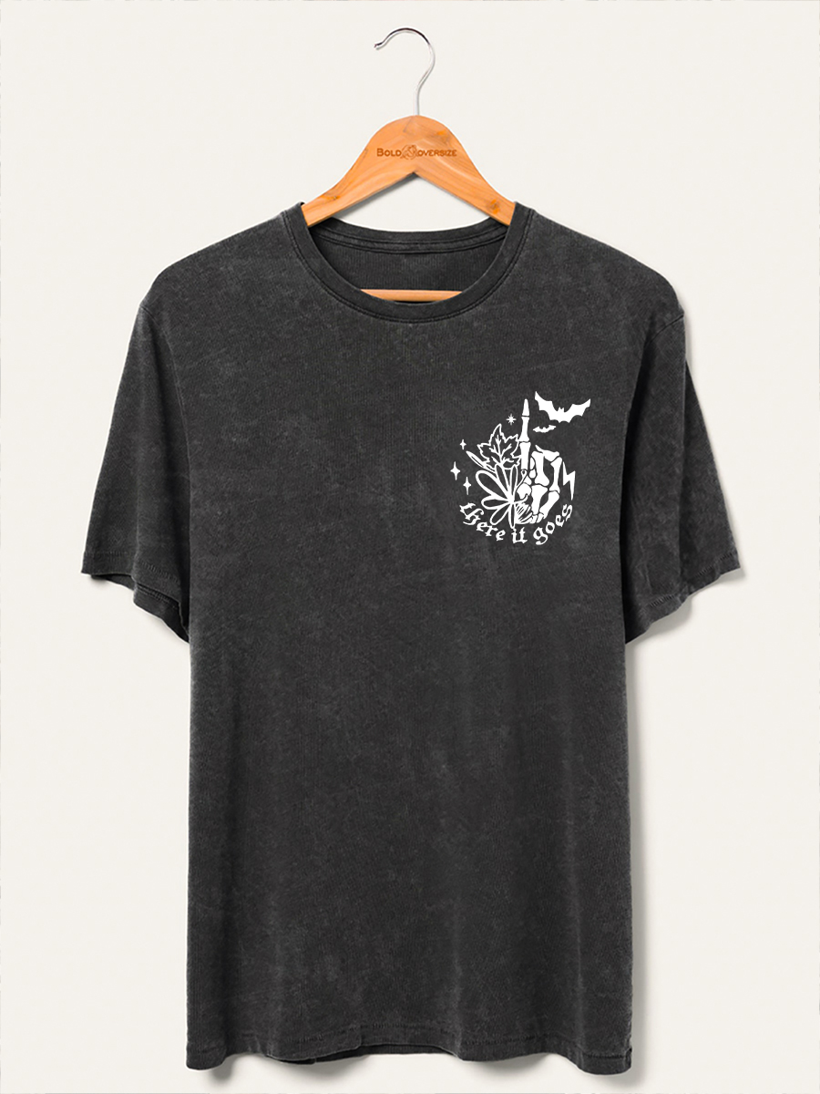 Vintage Groovy There It Goes My Last Flying F*ck Washed T-Shirt