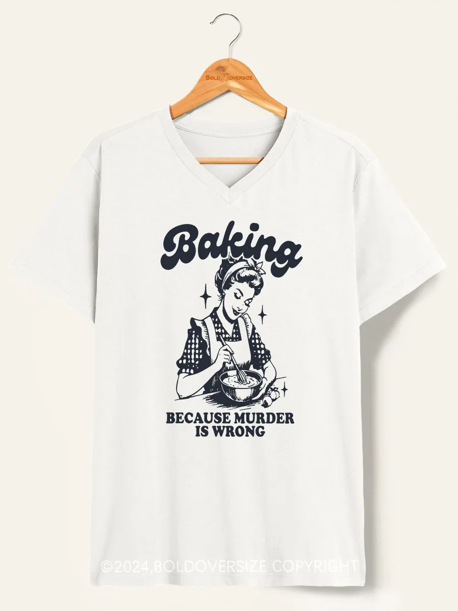 Vintage Baking V-Neck Tee