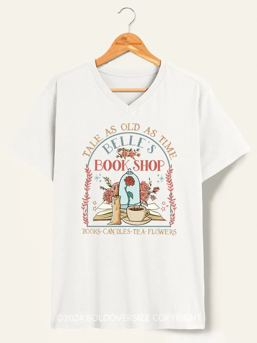 Vintage Tale As Old As Time V-Neck Tee