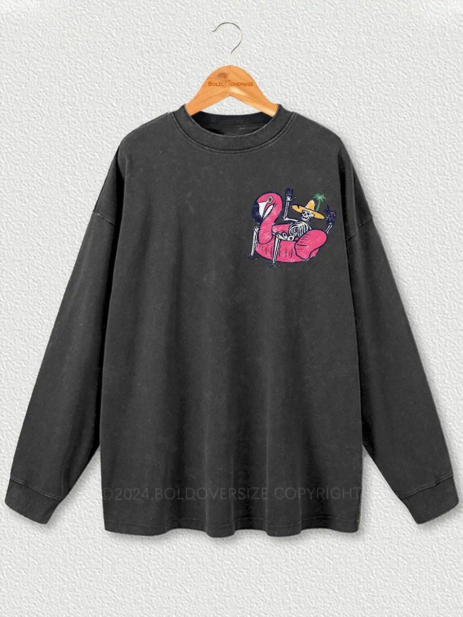 Vintage Stay Salty Washed Long Sleeve Shirt