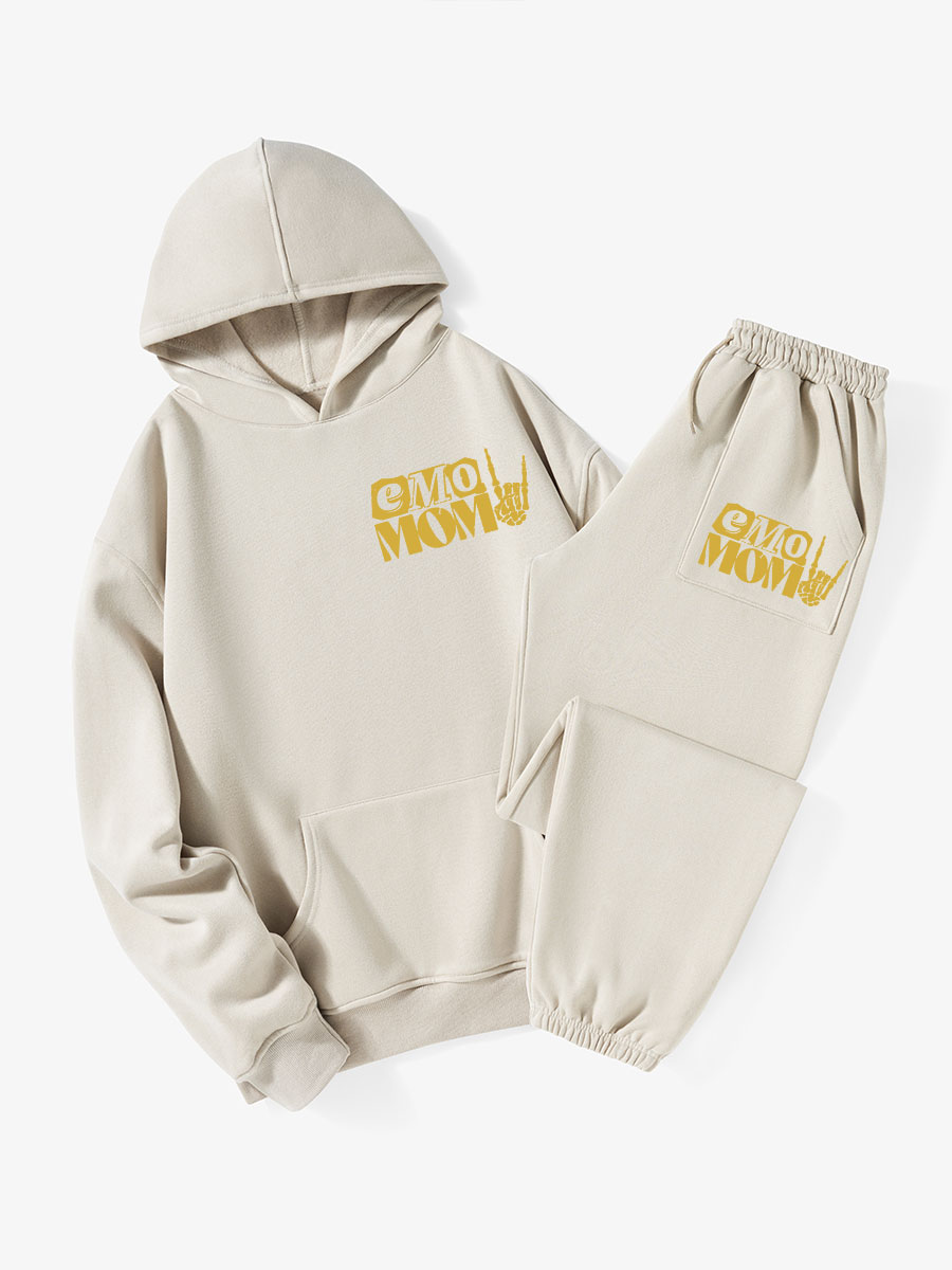 Vintage Emo Moms Club Fleece Hoodie Suit