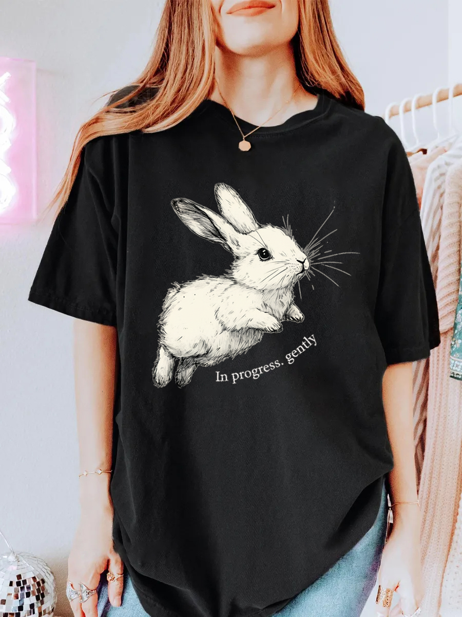 Vintage In Progress. Gently Oversize Graphic Tee