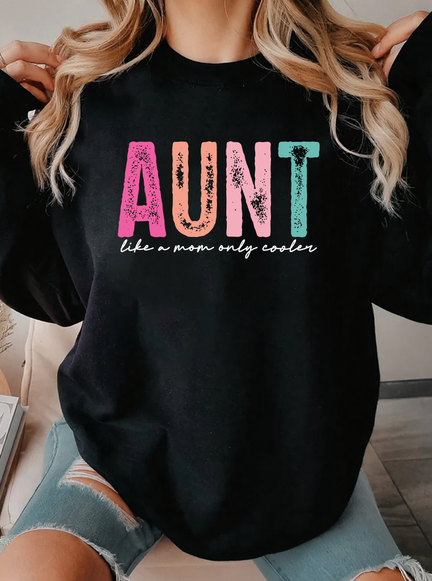 Vintage Aunt Like A Mom This Graphic Sweatshirt