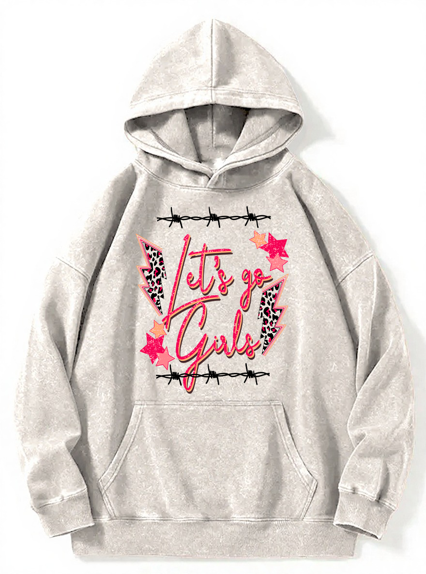 Oversized Let’s Go Girls Washed Hoodie