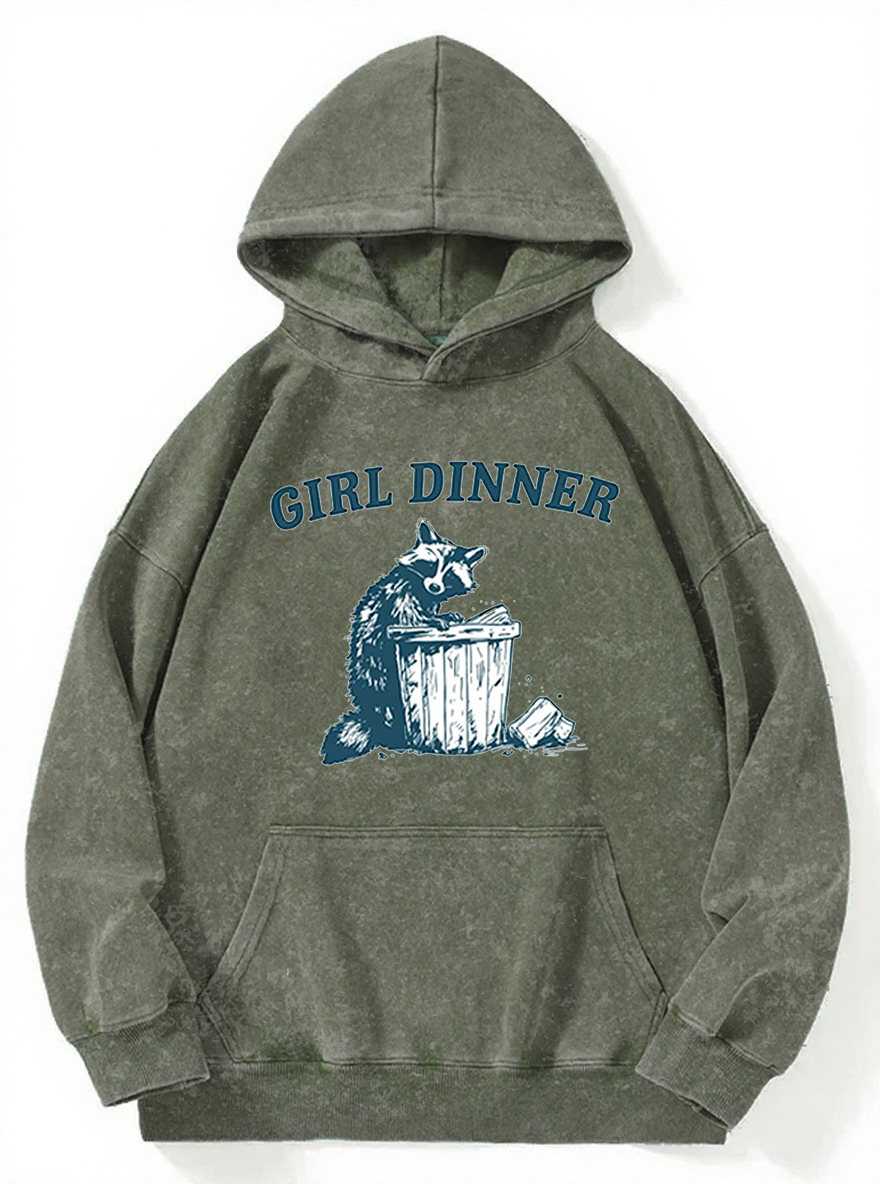 Vintage Girl Dinner Washed Hoodie