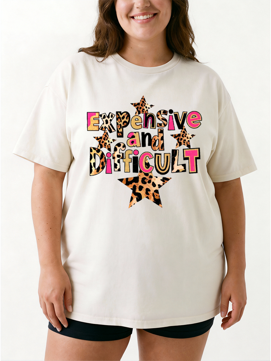 Vintage Expensive And Difficult Oversize Graphic Tee