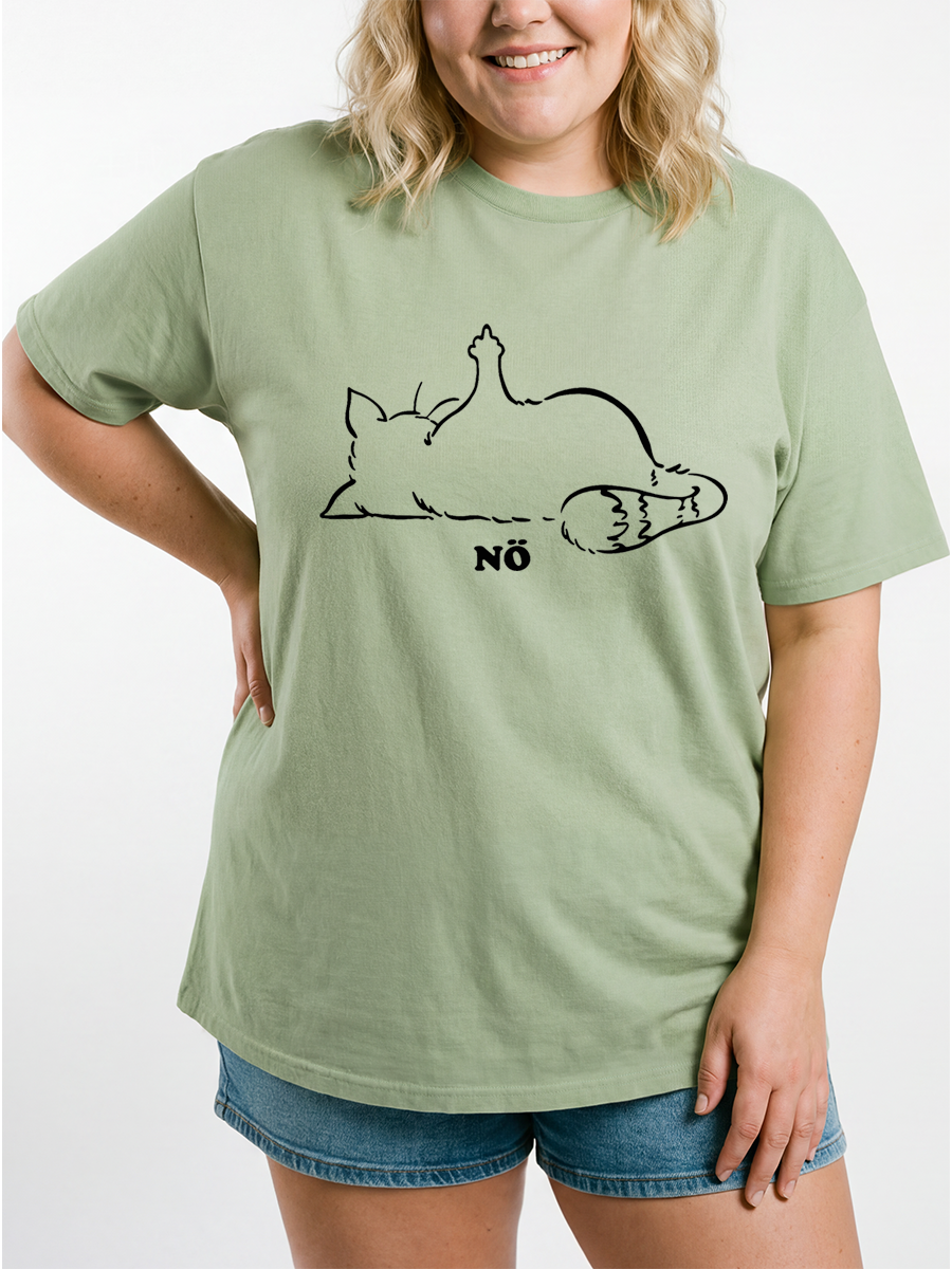 Vintage No Cat Oversize Graphic Tee