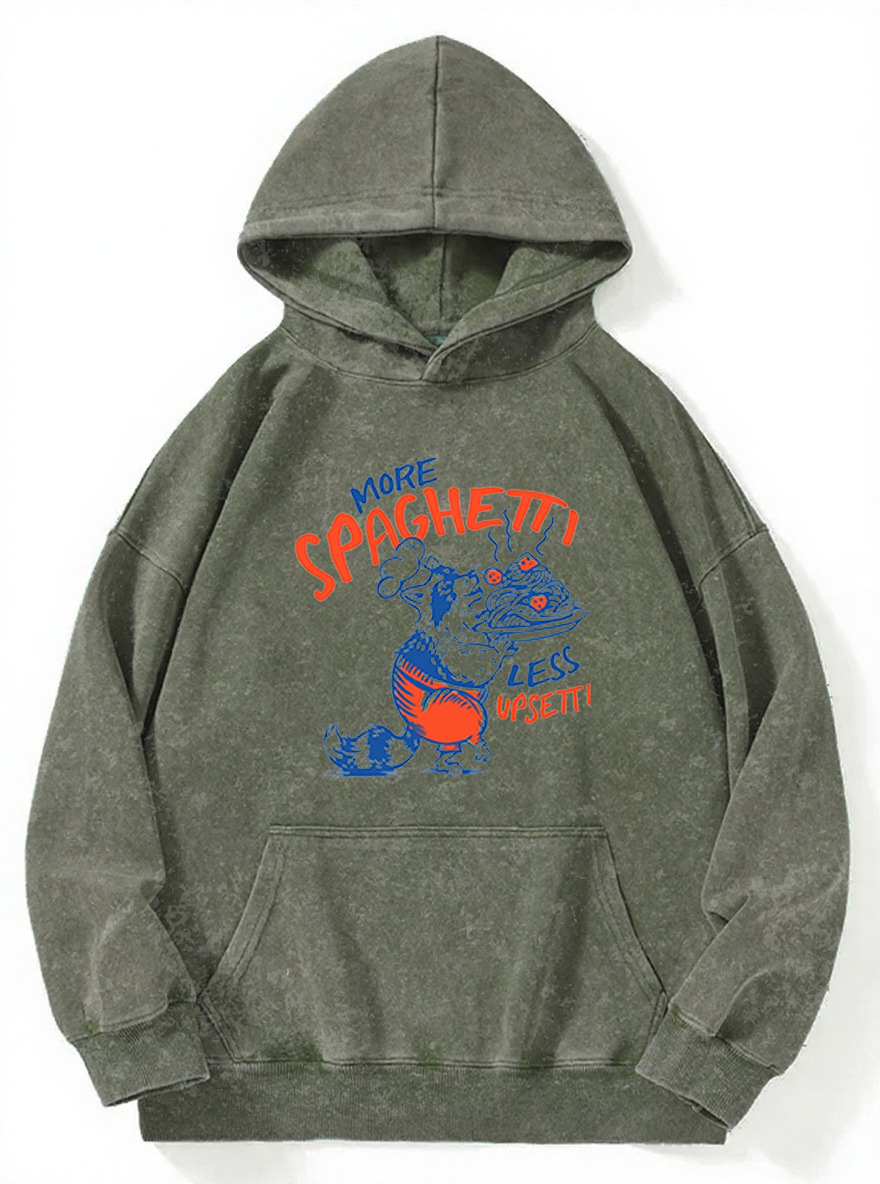 Vintage More Spaghetti Less Upsetti Washed Hoodie
