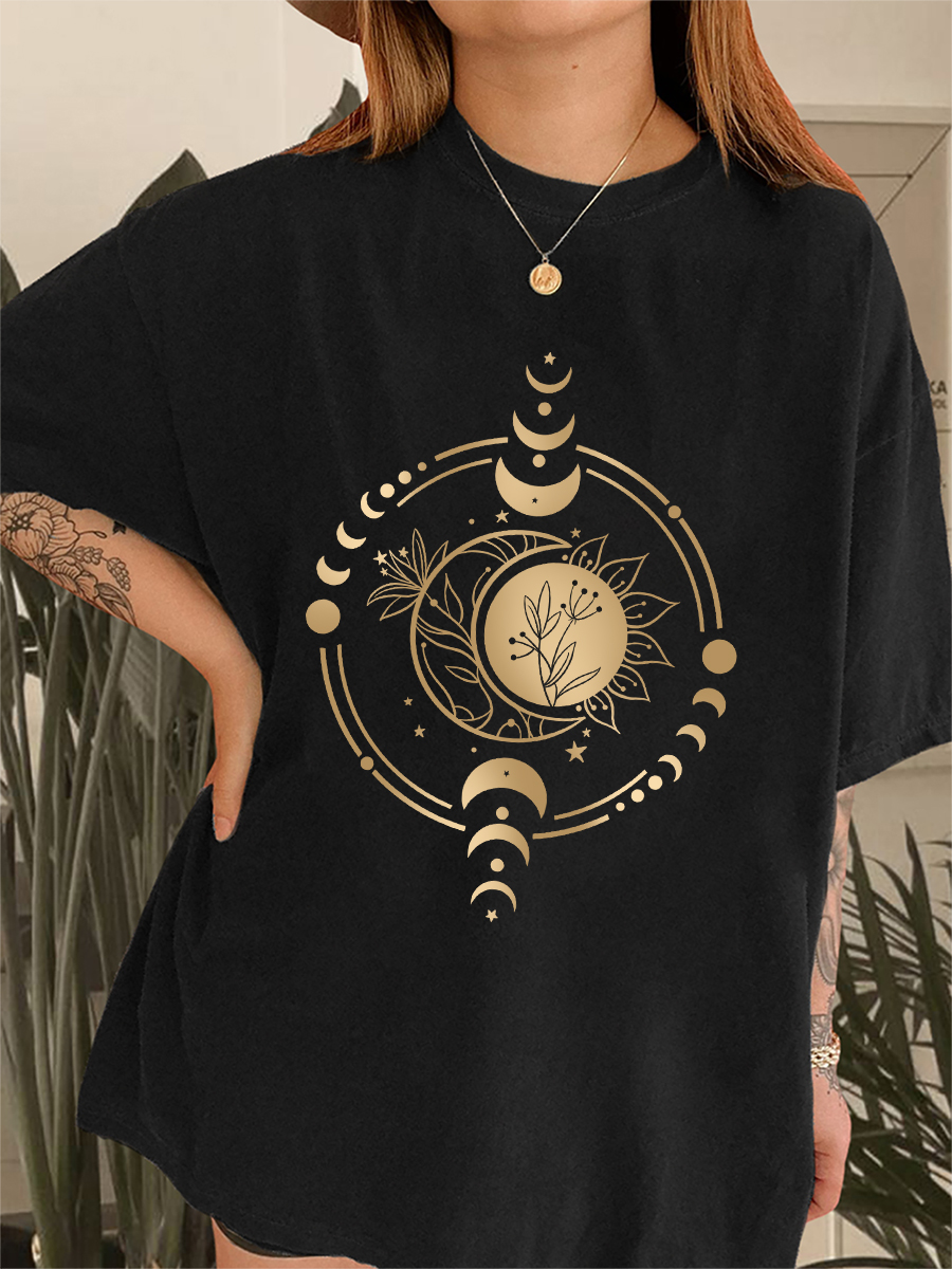 Vintage Mystic Moon And Sun T-Shirt