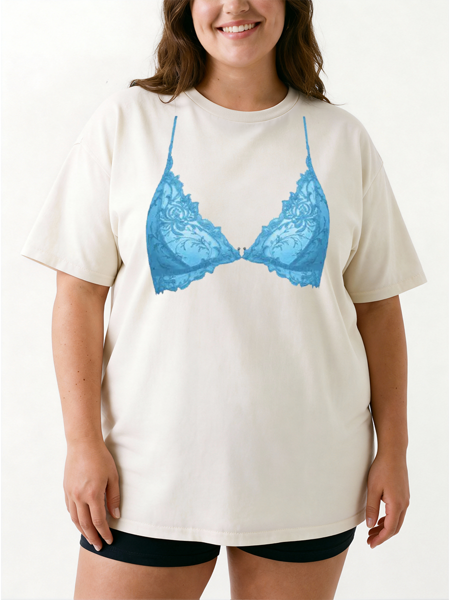 Vintage Funny And Sassy Lingerie Oversize Graphic Tee