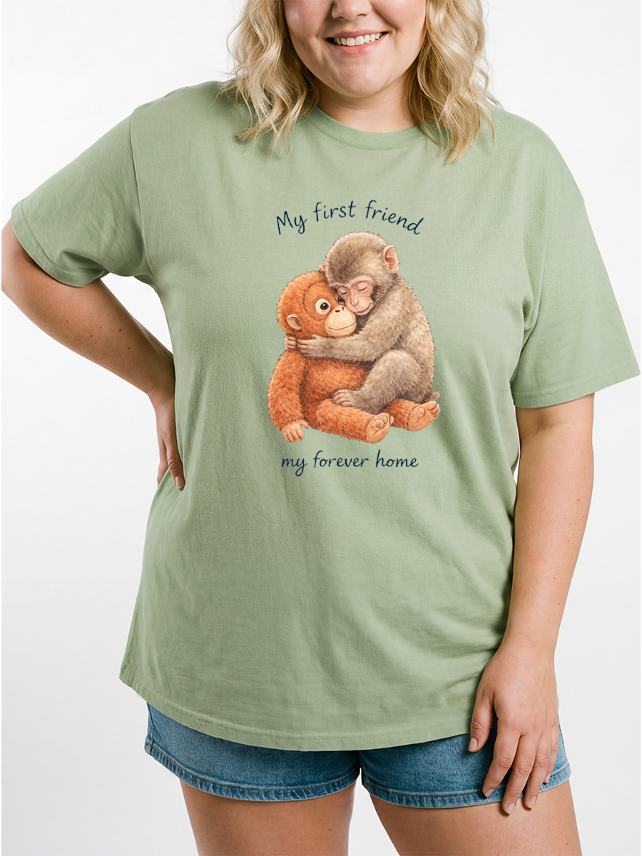 Vintage My Best Friend My Forever Home Oversize Graphic Tee