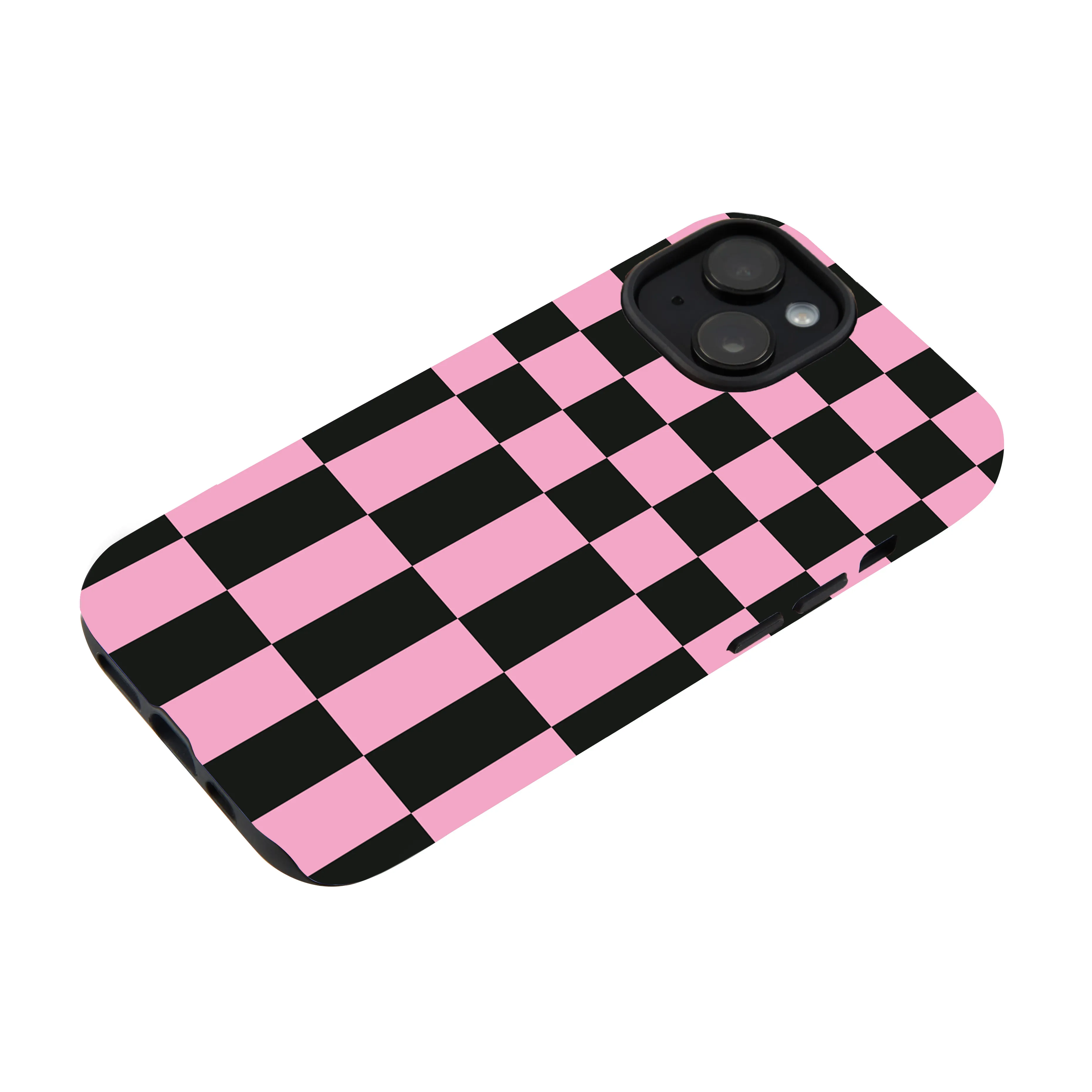 Black and pink checkerboard Phone Case 