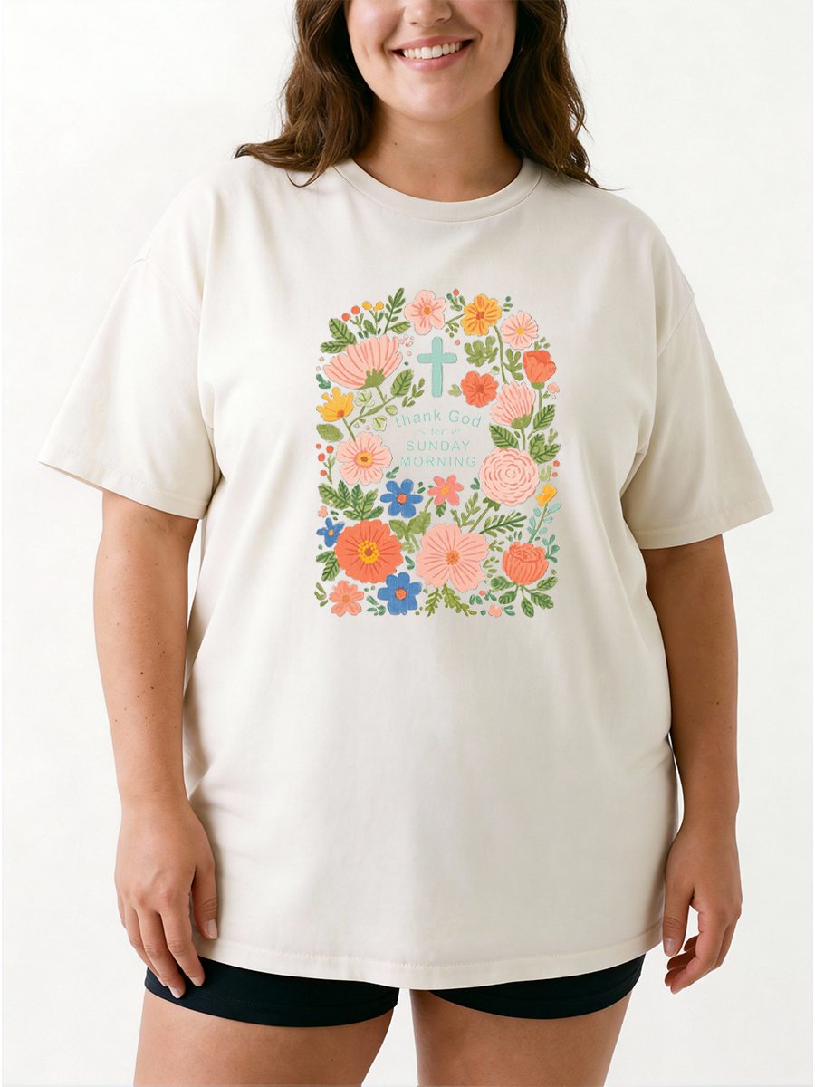 Vintage Flower Oversize Graphic Tee