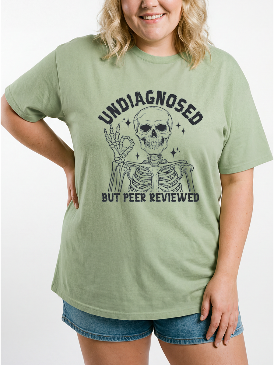 Vintage Undiagnosed But Peer Reviewed Oversize Graphic Tee