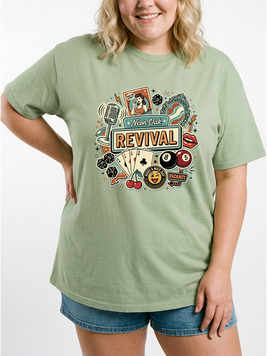 Vintage Music Lover Oversize Graphic Tee
