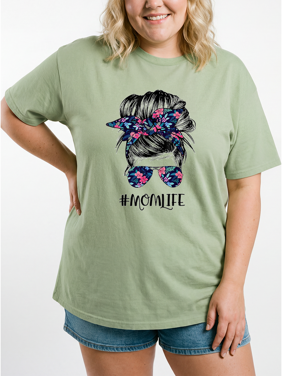 Vintage Mom Life Oversize Graphic Tee