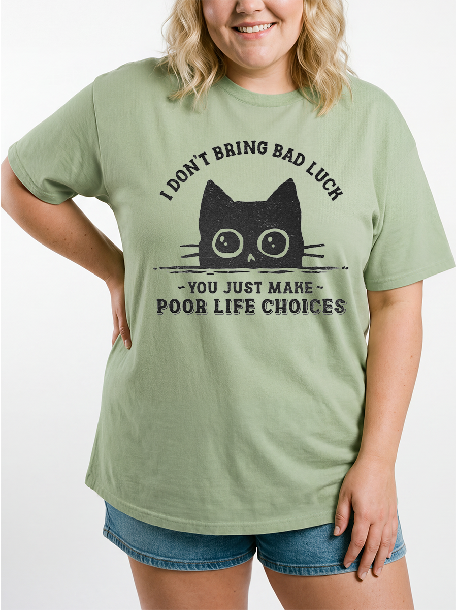 Vintage You Just Make Poor Life Choices Oversize Graphic Tee