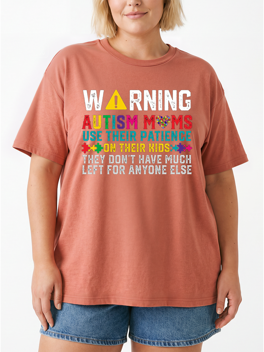 Vintage Funny Autism Mom Oversize Graphic Tee