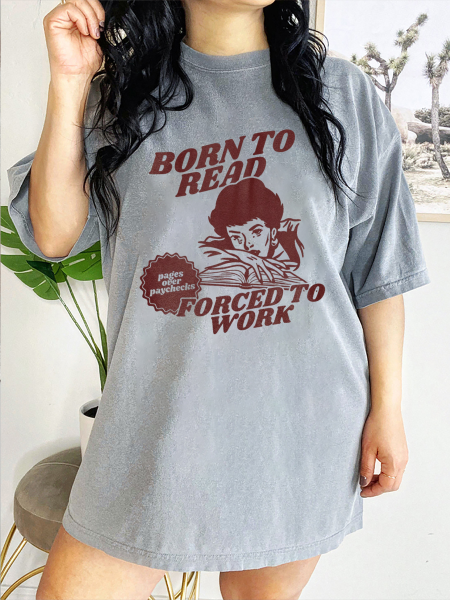 Vintage Born To Read Bookish T-Shirt