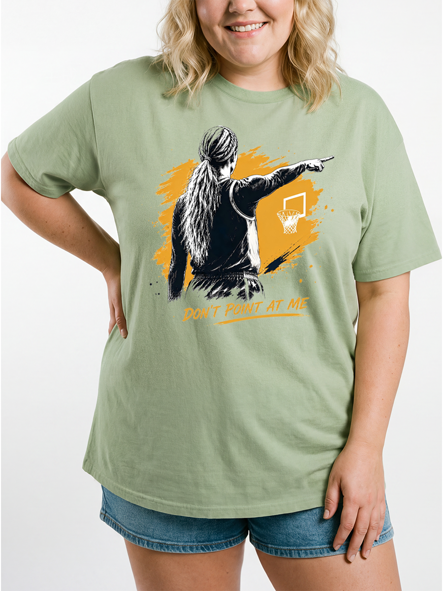 Vintage Don'T Point At Me Oversize Graphic Tee