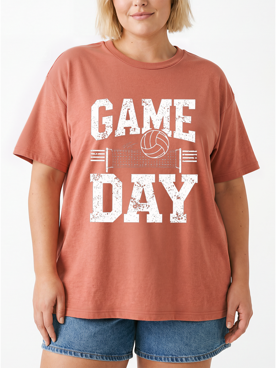Vintage Volleyball Mama Oversize Graphic Tee