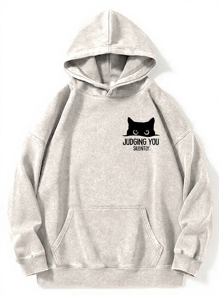 Vintage Judging You Silently Washed Hoodie