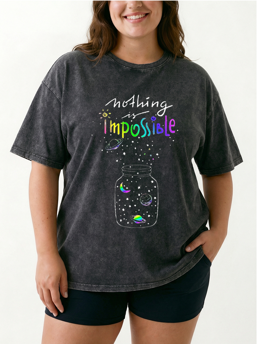 Vintage Nothing Is Impossible Washed T-Shirt