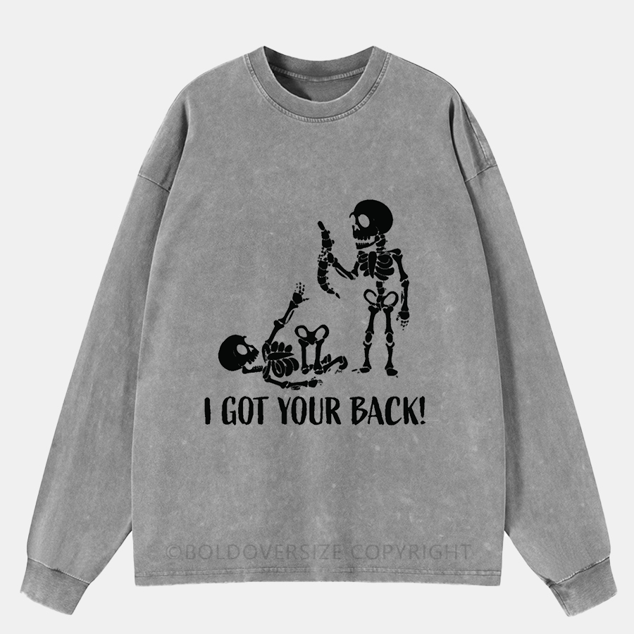 Vintage I Got Your Back Washed Long Sleeve Shirt