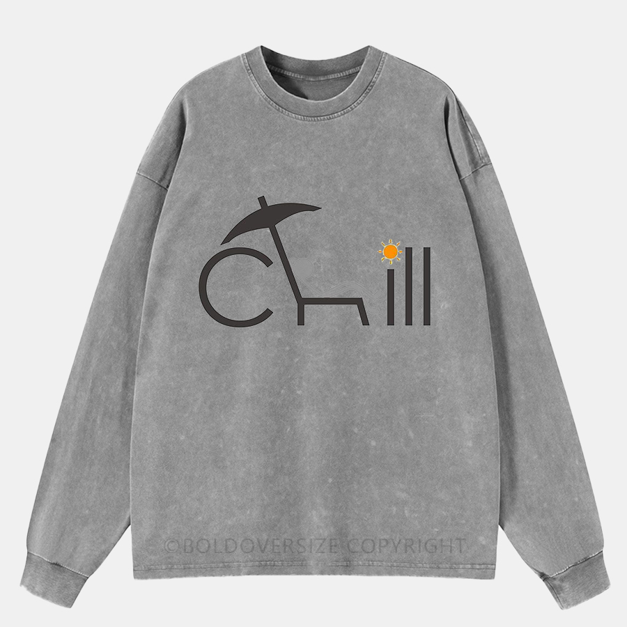 Vintage Creative Chill Washed Long Sleeve Shirt