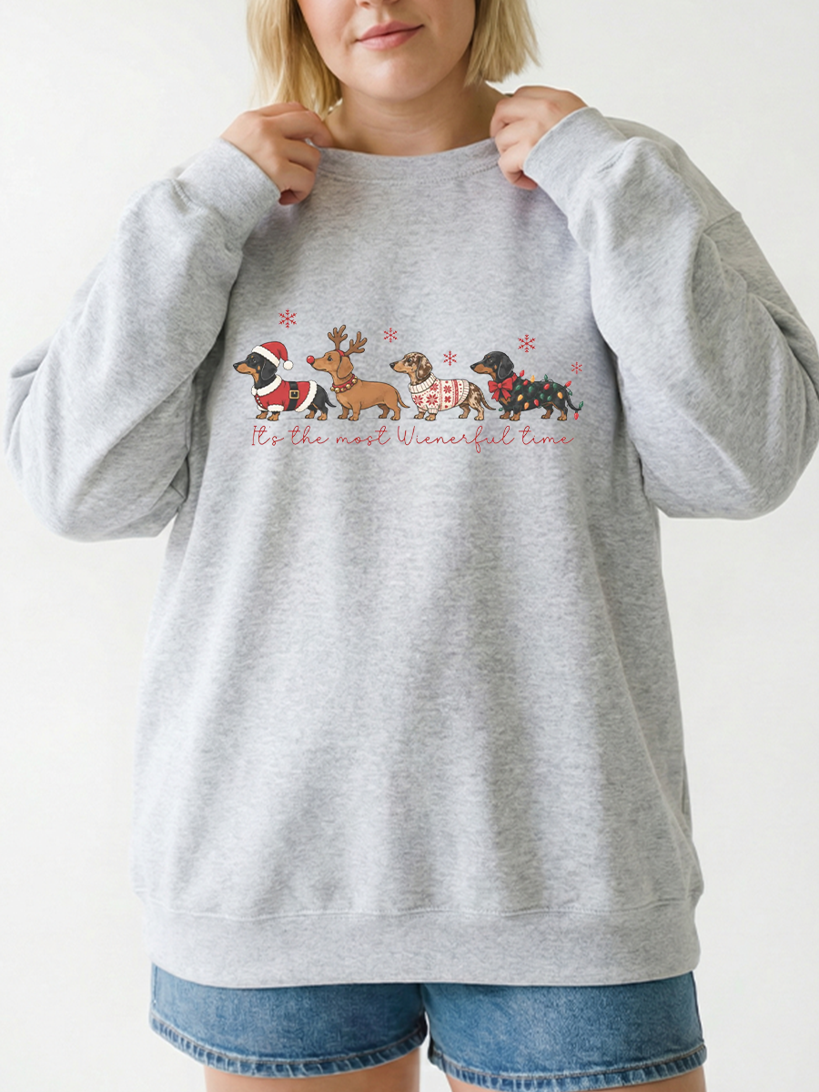 Vintage Dachshund Christmas Sweatshirt