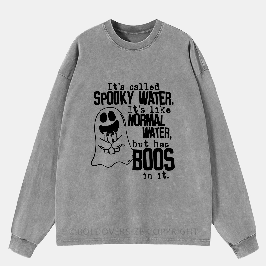 Vintage It'S Called Spooky Water Washed Long Sleeve Shirt