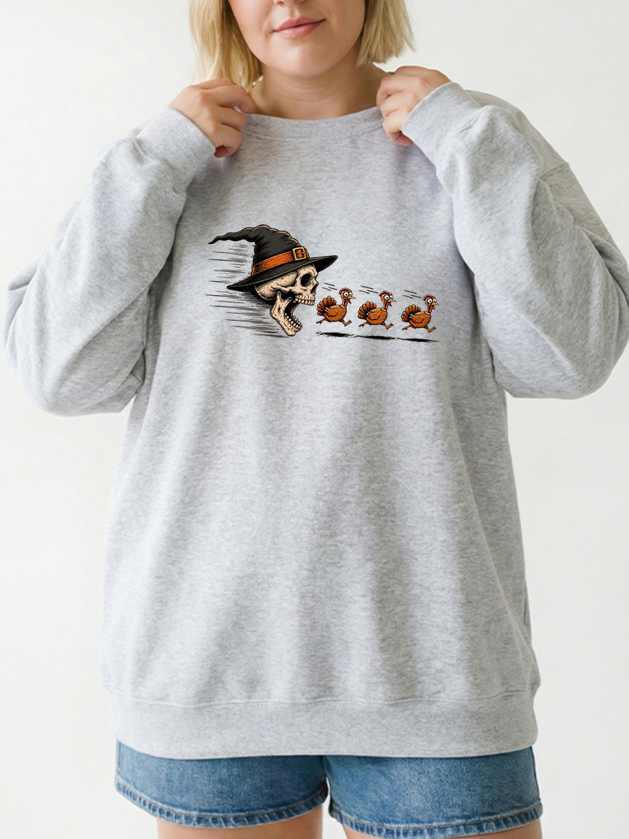 Vintage Thanksgiving Skeleton Sweatshirt