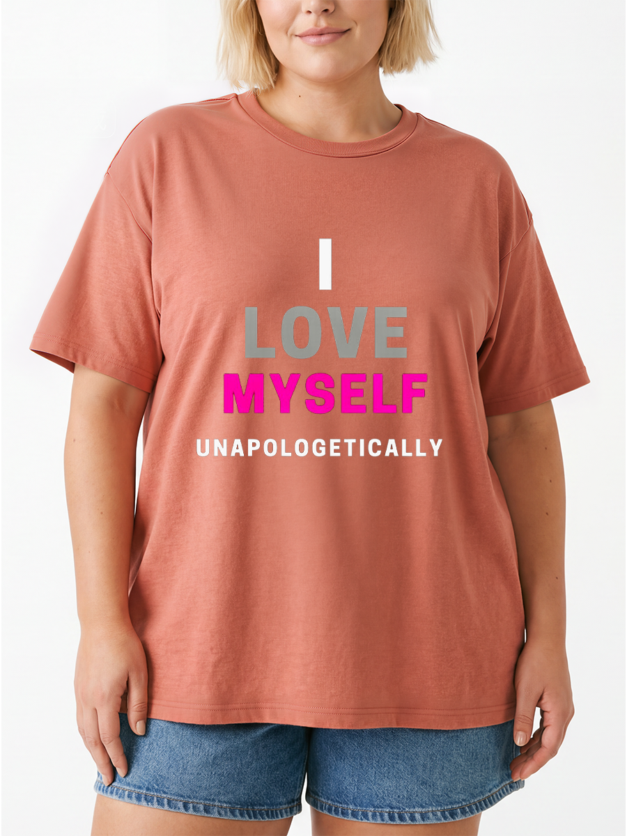 Vintage I Love Myself Unapologetically Oversize Graphic Tee