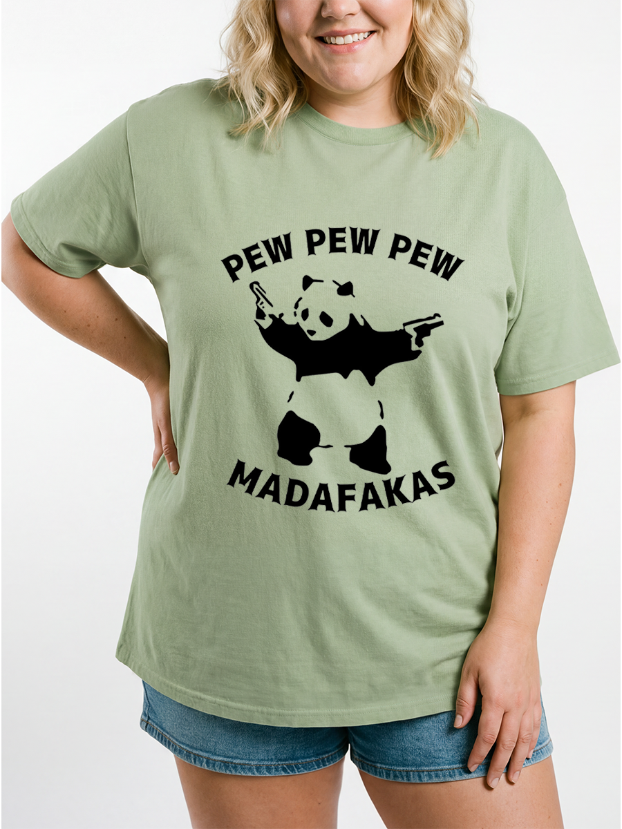 Vintage Pew Pew Pew Madafakas Oversize Graphic Tee