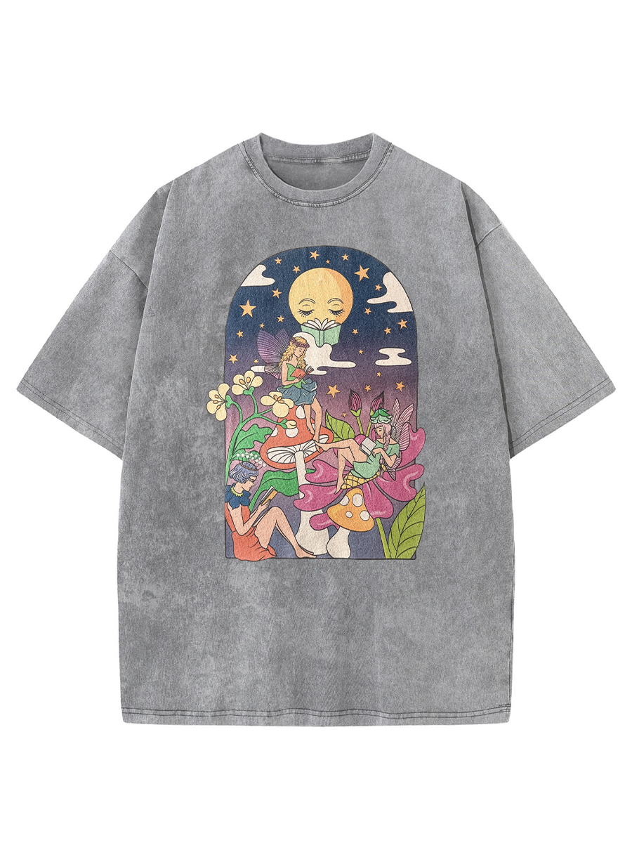 Vintage Fairy Readers Washed T-Shirt