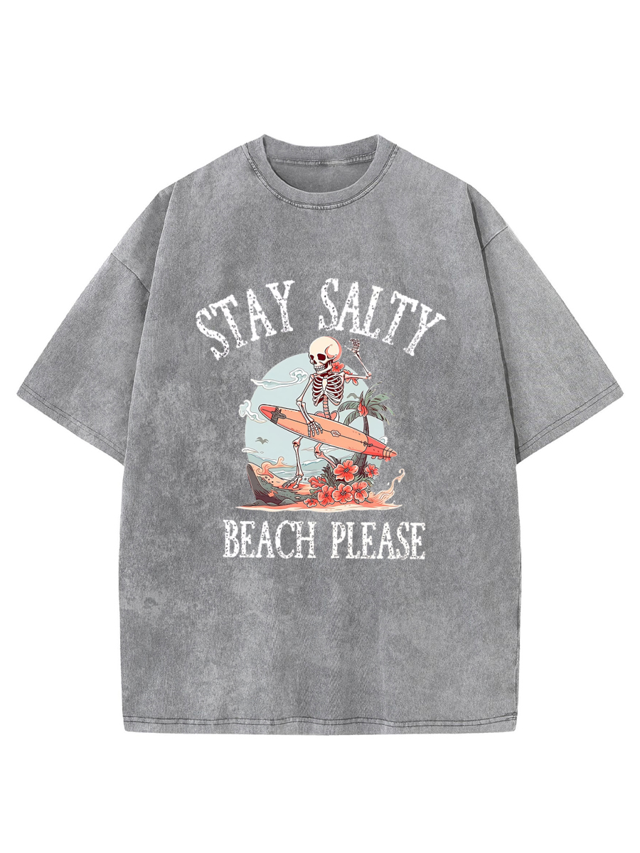Vintage Summer Beach Grunge Stay Salty Washed T-Shirt